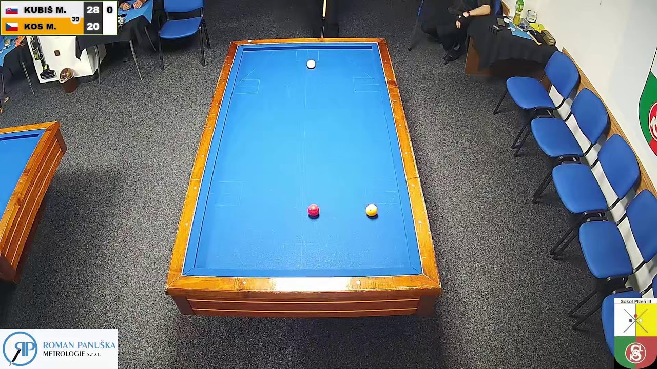 Czech league | 3-cushion | 1st class | 9th round | Marián Kubiš v Martin Kos