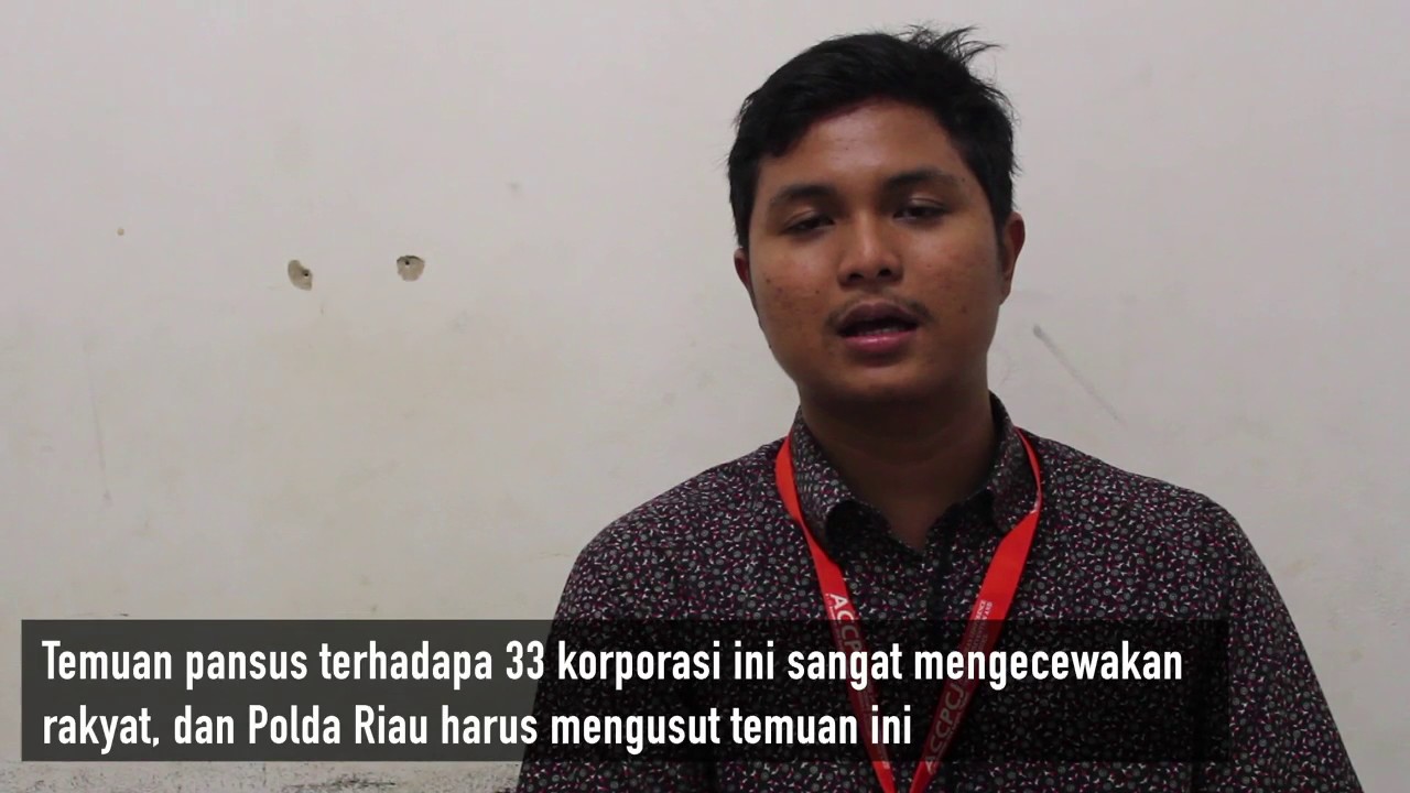 Direktur LBH Pekanbaru, Adit B Santoso : Tolak Draft RTRW Provinsi Riau 2016-2035