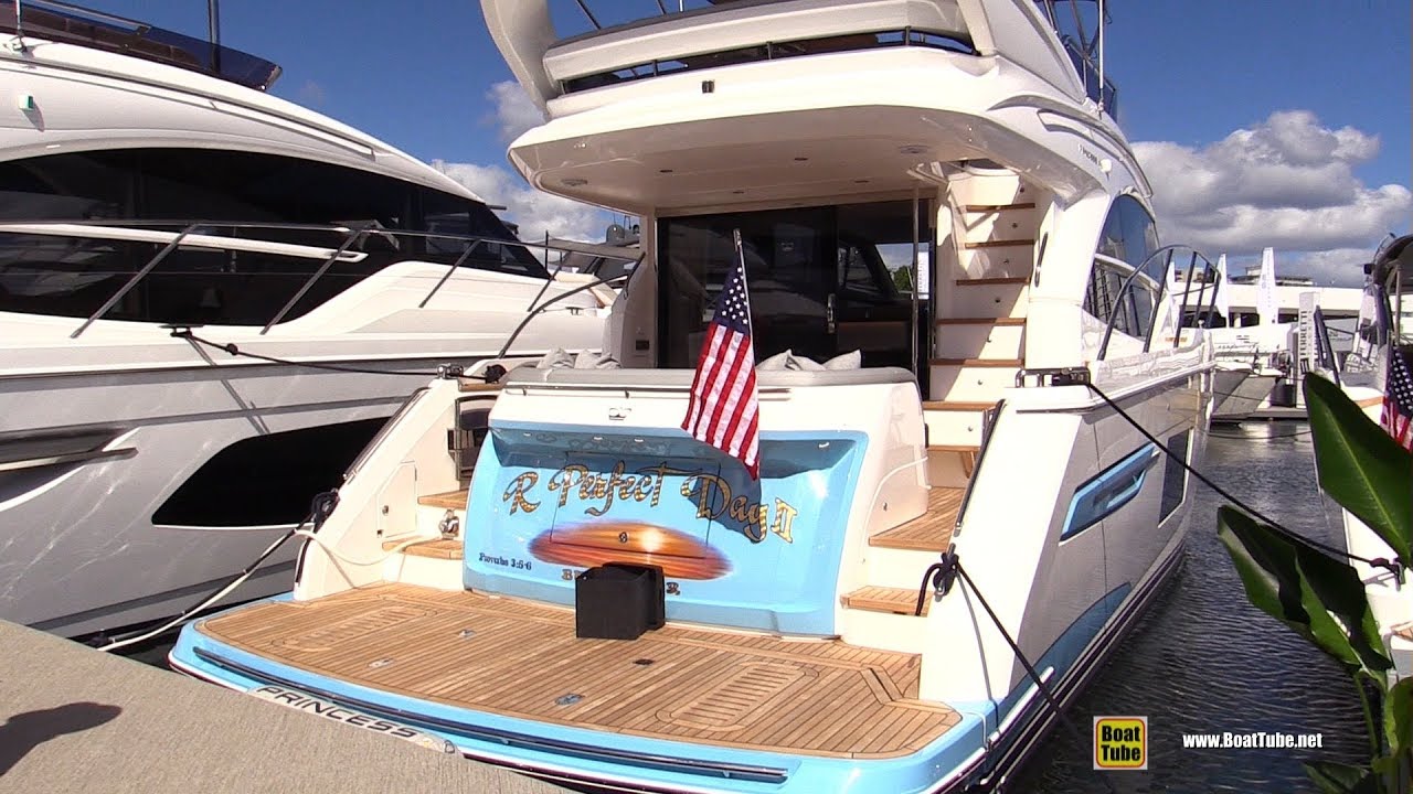 2019 Princess 43 Luxury Yacht - Deck and Interior Walkaround - 2018 Fort Lauderdale Boat Show