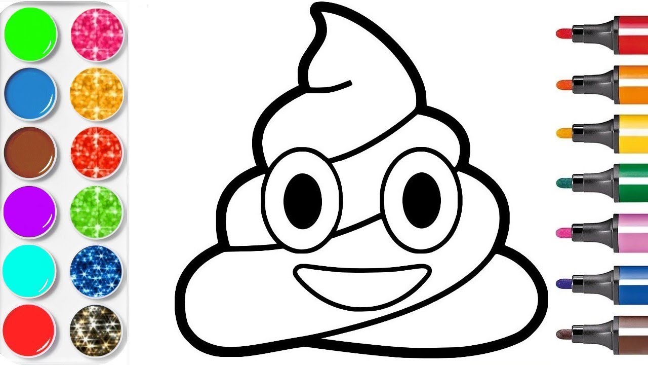 DESSINER UN CACA apprendre &agrave; dessiner coloriage et dessins vid&eacute;o &eacute;ducative& Plan&egrave;te coloriage