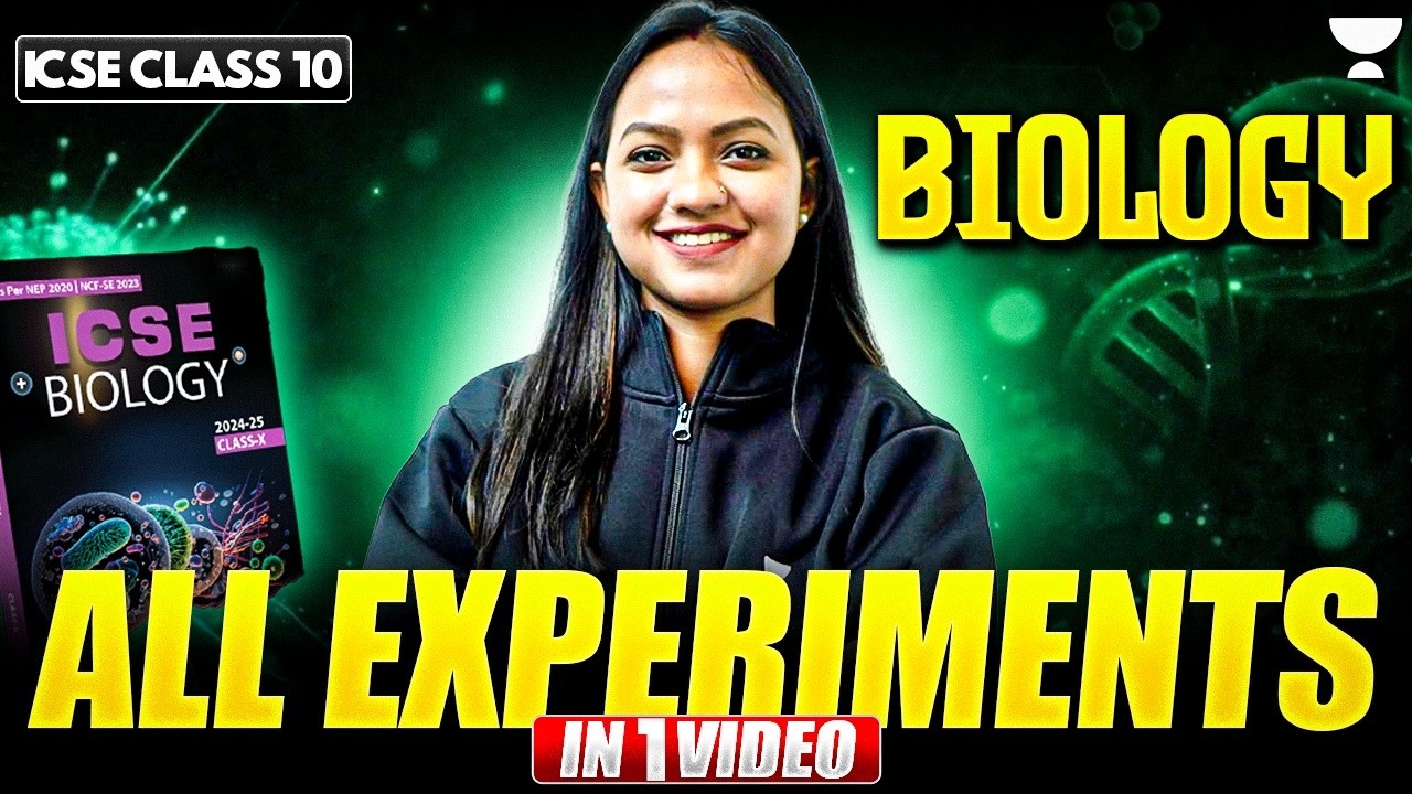 Complete Experiments Revision🎯ICSE Class 10 Biology Board Exam 2026 Special | Pallavi Ma'am