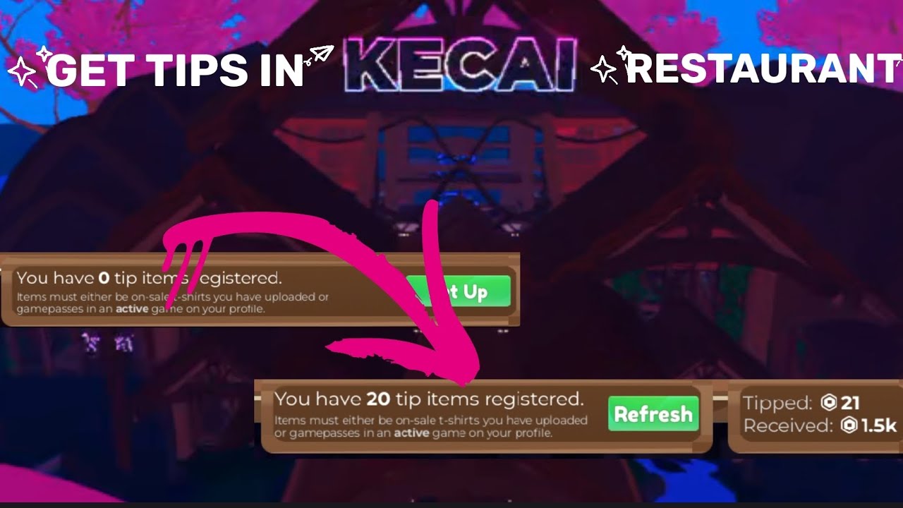 How To Get Tips In Kecai Restaurant On Roblox In Mobile Or Ipad