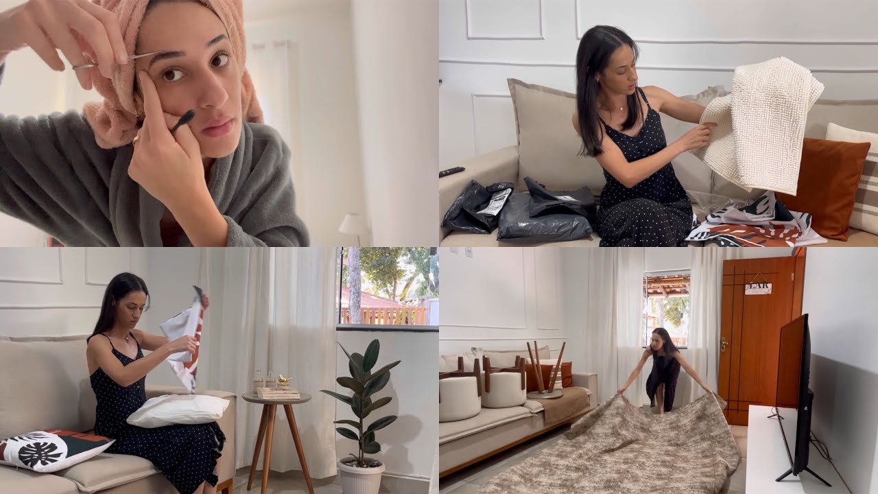 CHEGOU O TAPETE NOVO | Compras da internet para o lar 🏡 | ficou lindo na sala | cuidando de mim