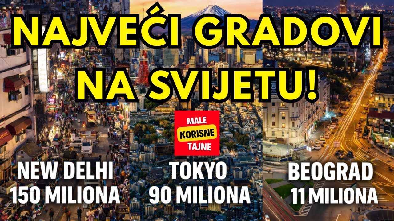 TOP 10 NAJVEĆIH GRADOVA NA SVIJETU PO BROJU STANOVNIKA! *iznenaditi ćete se*