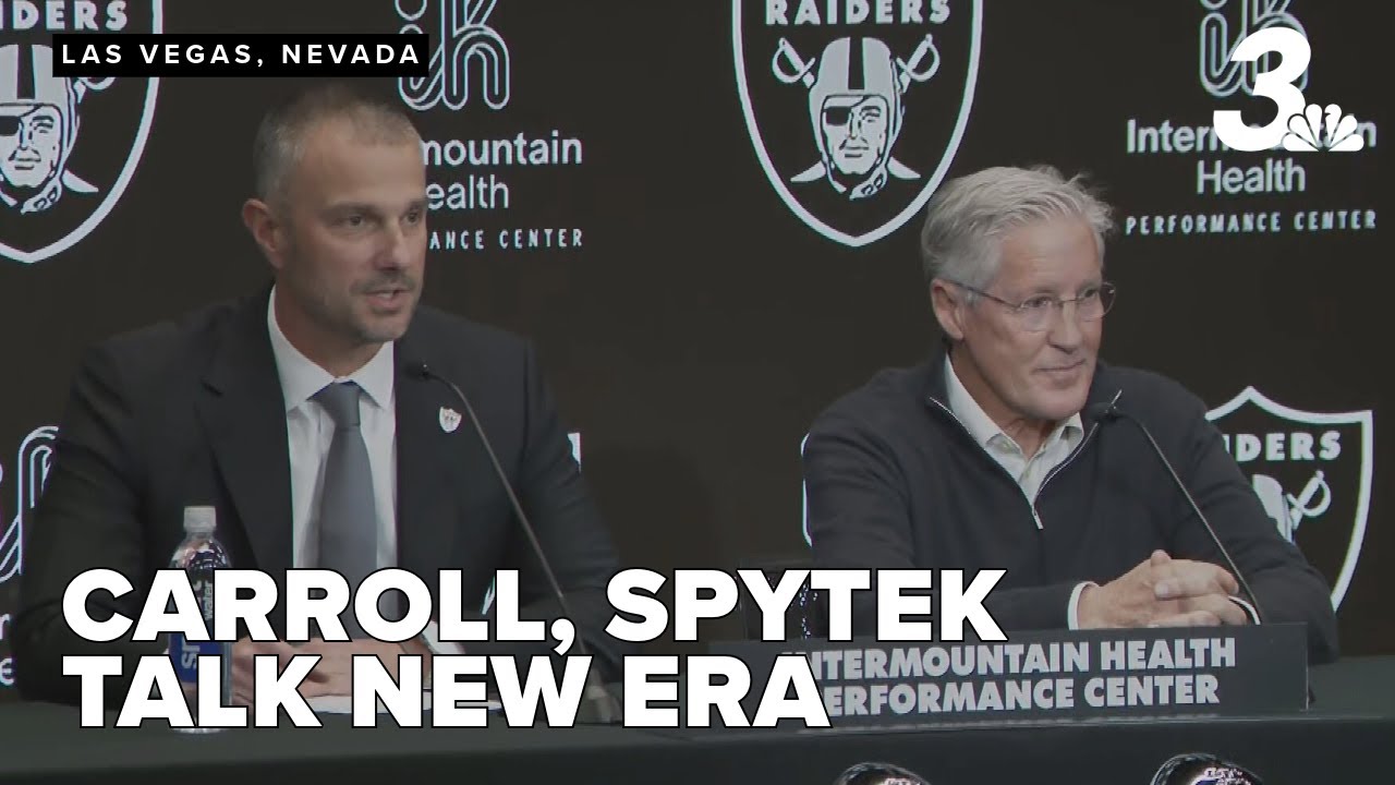 Las Vegas Raiders introduce coach Pete Carroll, GM John Spytek