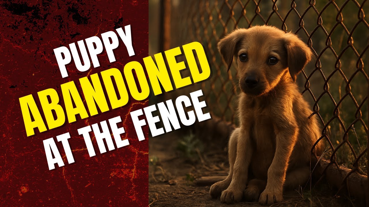 Abandoned but Still Waiting: Puppy at the Fence