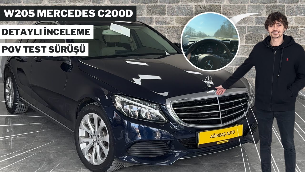 Mercedes W205 C200d Exclusive Detaylı İnceleme - POV Test Sürüşü 0-100 Hızlanma  - Kronik Problemler