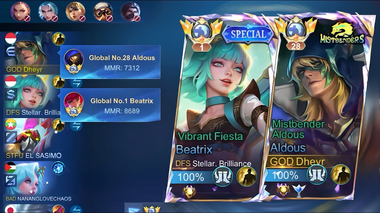Nyobain Duo Ranked Bareng Top Global 1 Beatrix! Beatrix Stellar Jago Banget Cuy!