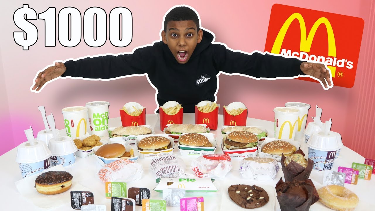 Челлендж «Съешь ВСЁ меню McDonald's за 20 минут» за 1000 долларов!