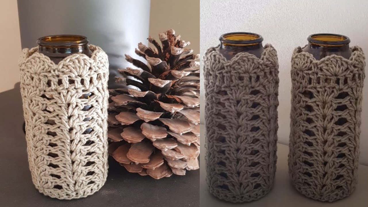 CROCHET TUTORIAL: How to crochet a JAR COVER