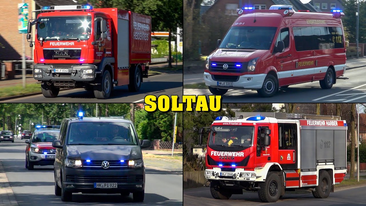 [BMA-FEUERMELDUNG!] - Feuerwehr SOLTAU | Einsatzfahrten Rettungsdienst, Polizei, FF Harber & Soltau!