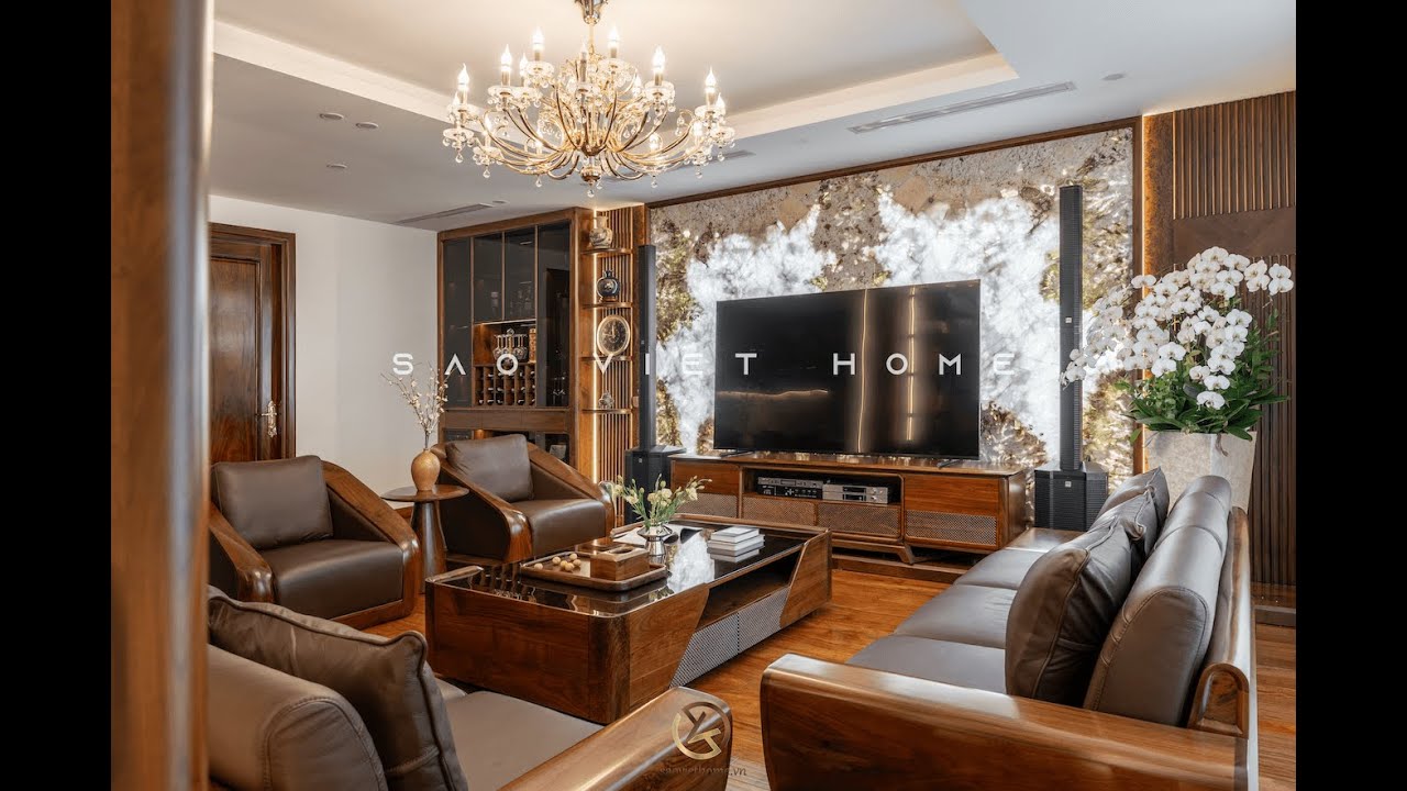 {Nội thất Sao Việt Home} Nội thất gỗ óc chó tại T Villa Hoài Đức - Hà Nội