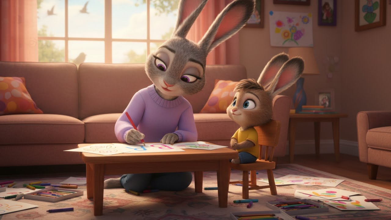 Zootopia 2 | A Cozy Study Session with the Family | Nick, July & Their Little Angel