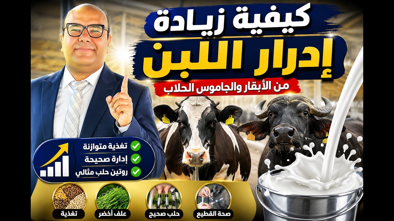 كيفية زياده ادرار اللبن الحليب من  الابقار والجاموس الحلاب