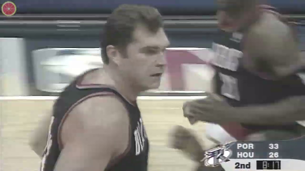 姚明 Yao Ming 7pts4reb！Throwback NBA RS 2002.11.12 Portland Trail Blazers at Houston Rockets