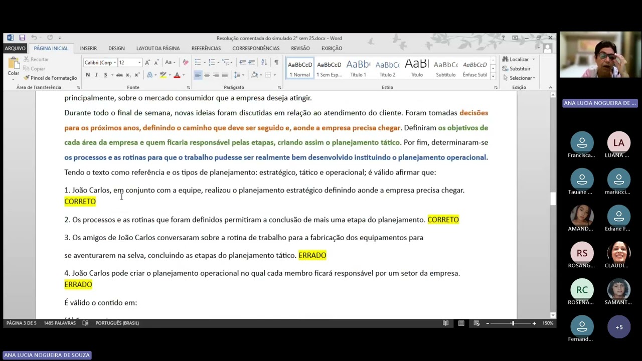 Aula de revisão geral - simulado mód I ADM