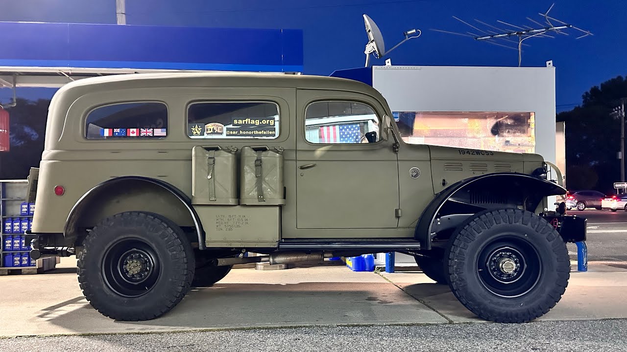 Family trip in the Liberator - 1942 Dodge WC-53 Carryall