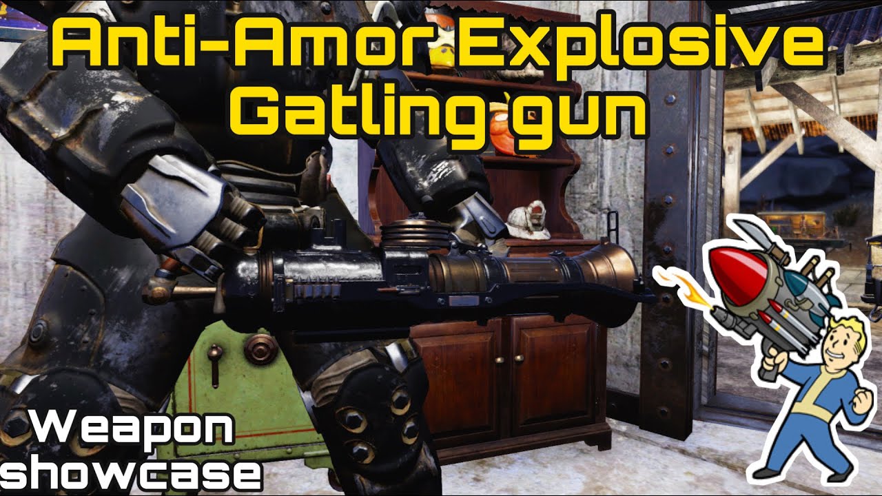 Testing a Anti Armor Explosive Gatling Gun | Fallout 76