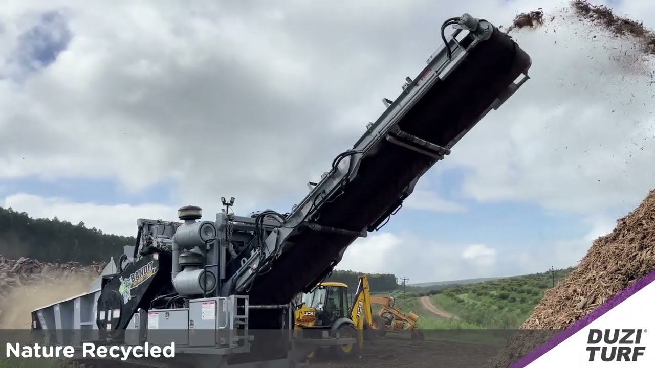 Duzi Turf Contracting - Orchard Prunings Grinding into Mulch