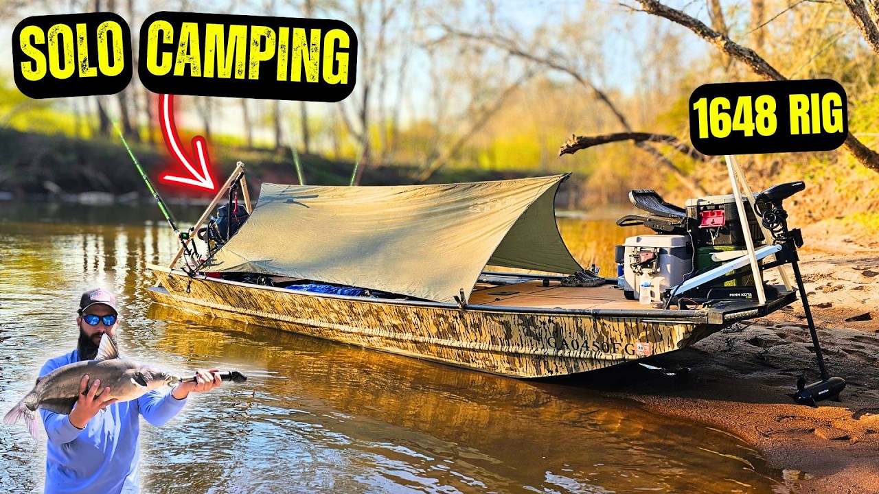 Кемпинг в одиночку на заводи: ночевка в лодке типа &laquo;джонбот&raquo; 1648 года выпуска.