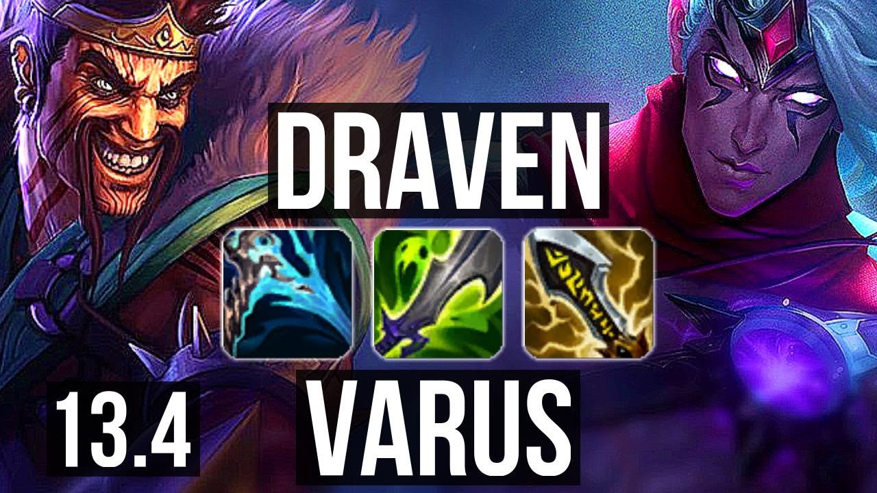 DRAVEN & Pyke vs VARUS & Brand (ADC) | Rank 2 Draven, Rank 7, Legendary | KR Challenger | 13.4