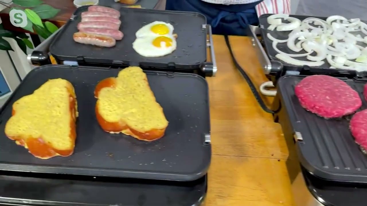 GreenPan Nonstick 7-in-1 Contact Grill with Waffle Plates on QVC