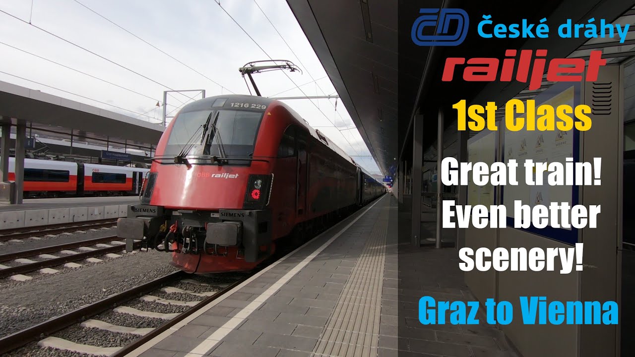 ČD Railjet 1st Class along the stunning Semmering Railway