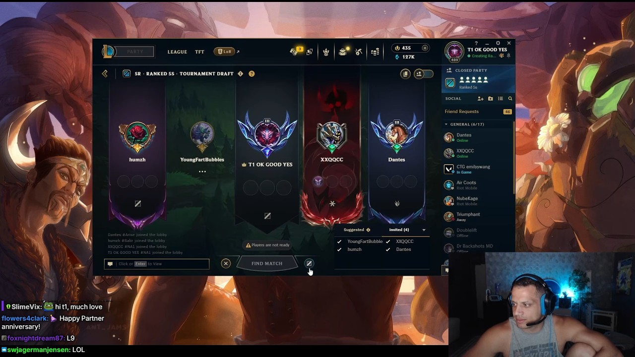 TYLER1 RANKED 5s ft. XQC, DANTES, HUMZH & MOXY