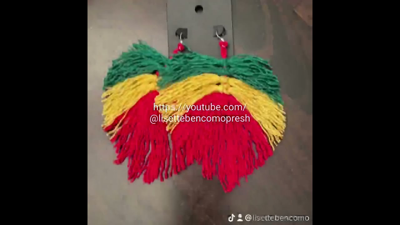 How to make Feather Earrings—Fast and Easy with Yarn!
