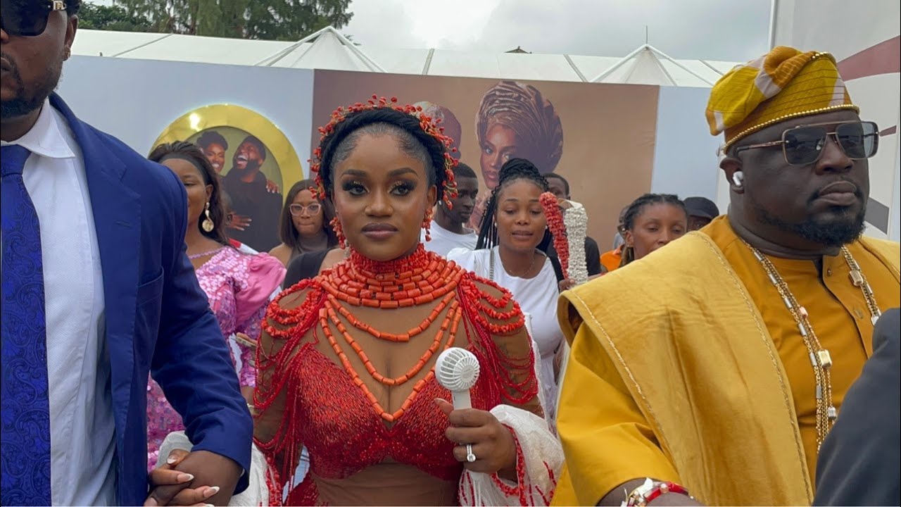 LIVE: DAVIDO & CHIOMA TRADITIONAL WEDDING OUTFITS