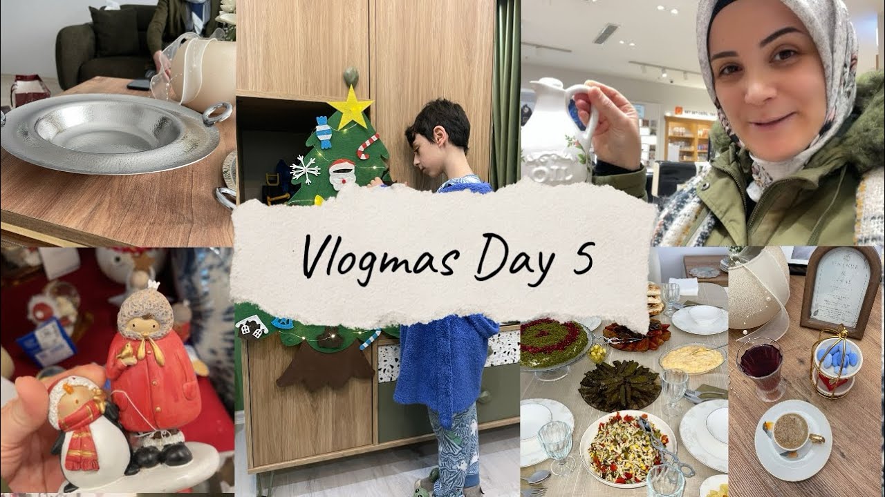 VLOGMAS DAY 5 | KAHVALTI HAZIRLIĞI *ARKADAŞIMA BEŞ ÇAYINA DAVETLİYİZ *EV HEDİYESİ ALIŞVERİŞİ  | VLOG