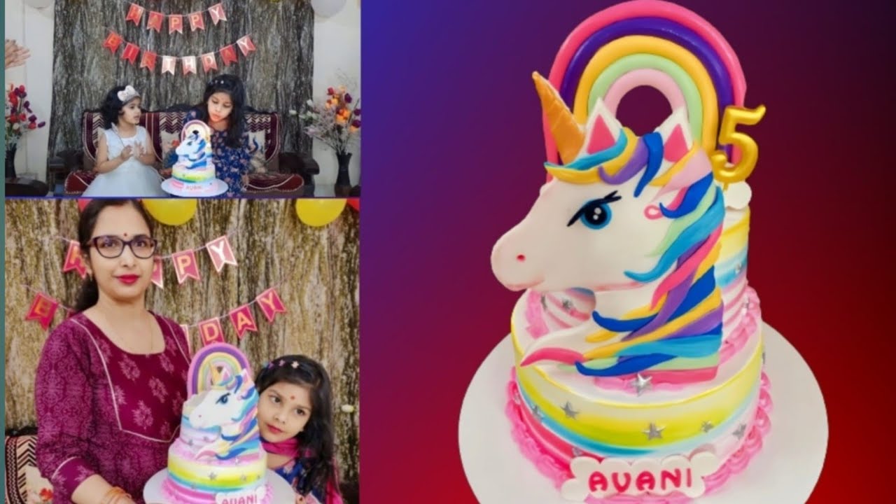 Homemade Fondant se bana Unicorn Cake | Unicorn cake | Unicorn Cake design | unicorn cake decorating