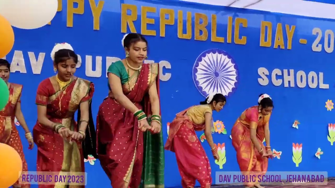 Republic Day 2023 celebration at DAV public school jehanabad . dance by students #apsara_ali #dav