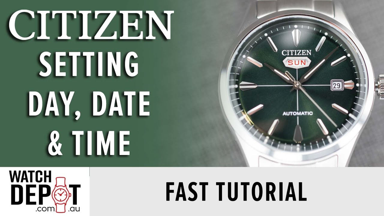 How to Set the Day, Date & Time on a Citizen Watch