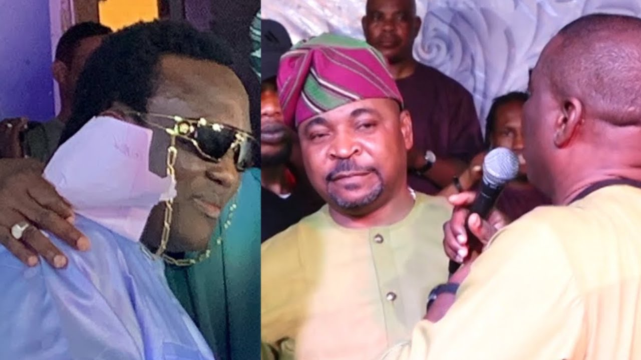 MC OLUOMO OVER SPRAY MONEY ON K1 DE ULTIMATE AS HE SING SAHEED OSUPA SONG FOR HIM ON STAGE