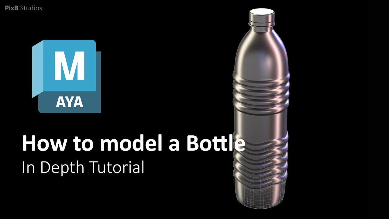 How to model a water bottle in Maya