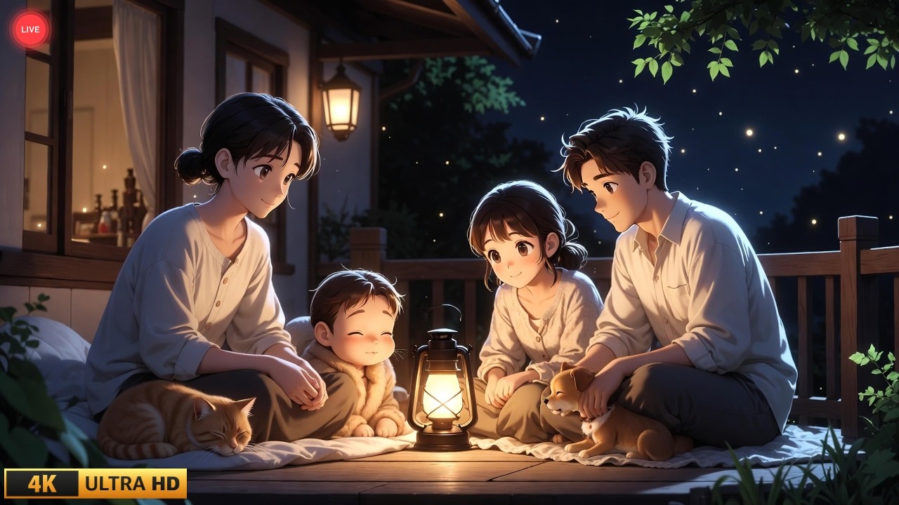 🌙 Ghibli ASMR Cozy Night 24/7 | Calm Slice of Life, Relax, Sleep & Peaceful Stories