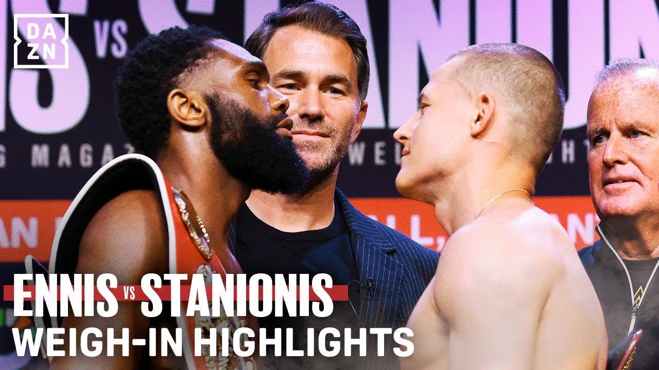 One. More. Sleep 🔜🥊 Ennis vs. Stanionis weigh in and face off one last time. April 12 | live on DAZN