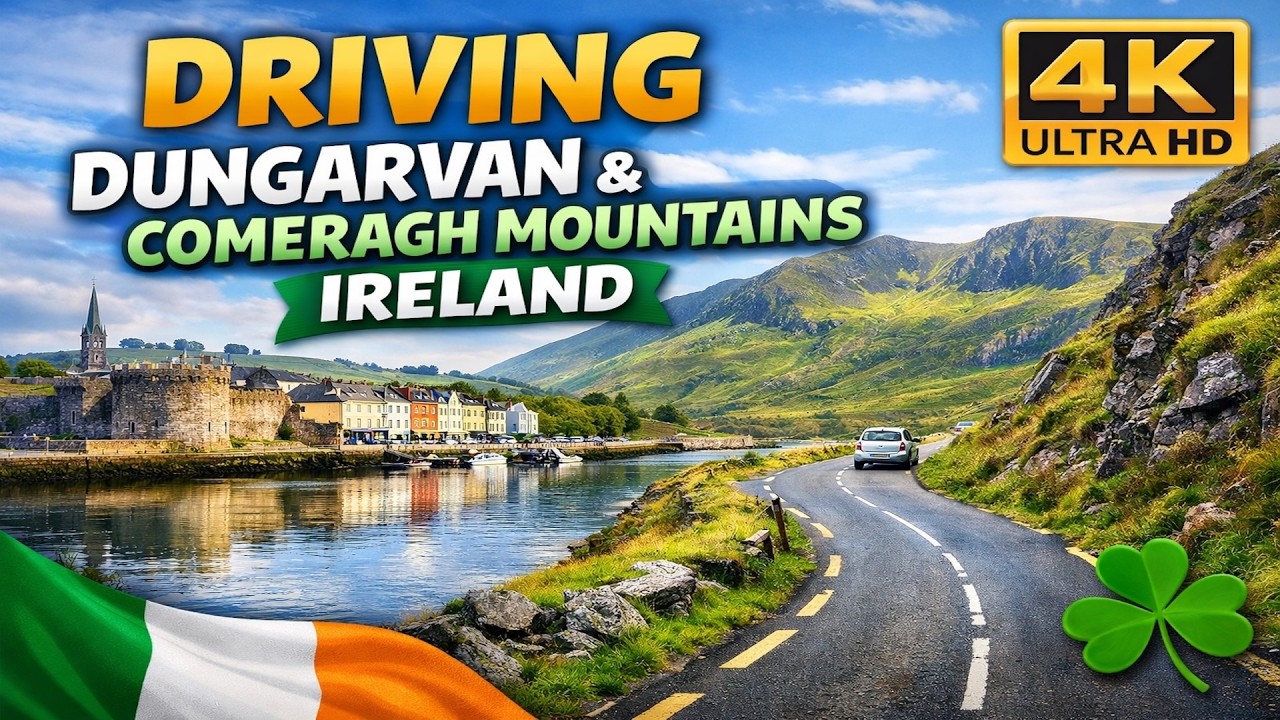 4K DRIVING DUNGARVAN AND COMERAGH MOUNTAINS