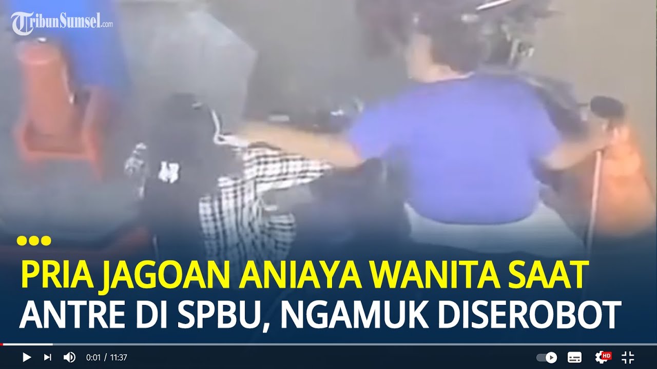 Viral Wanita Dianiaya Pria Jagoan saat Antre di SPBU, Ngamuk Tak Terima Diserobot