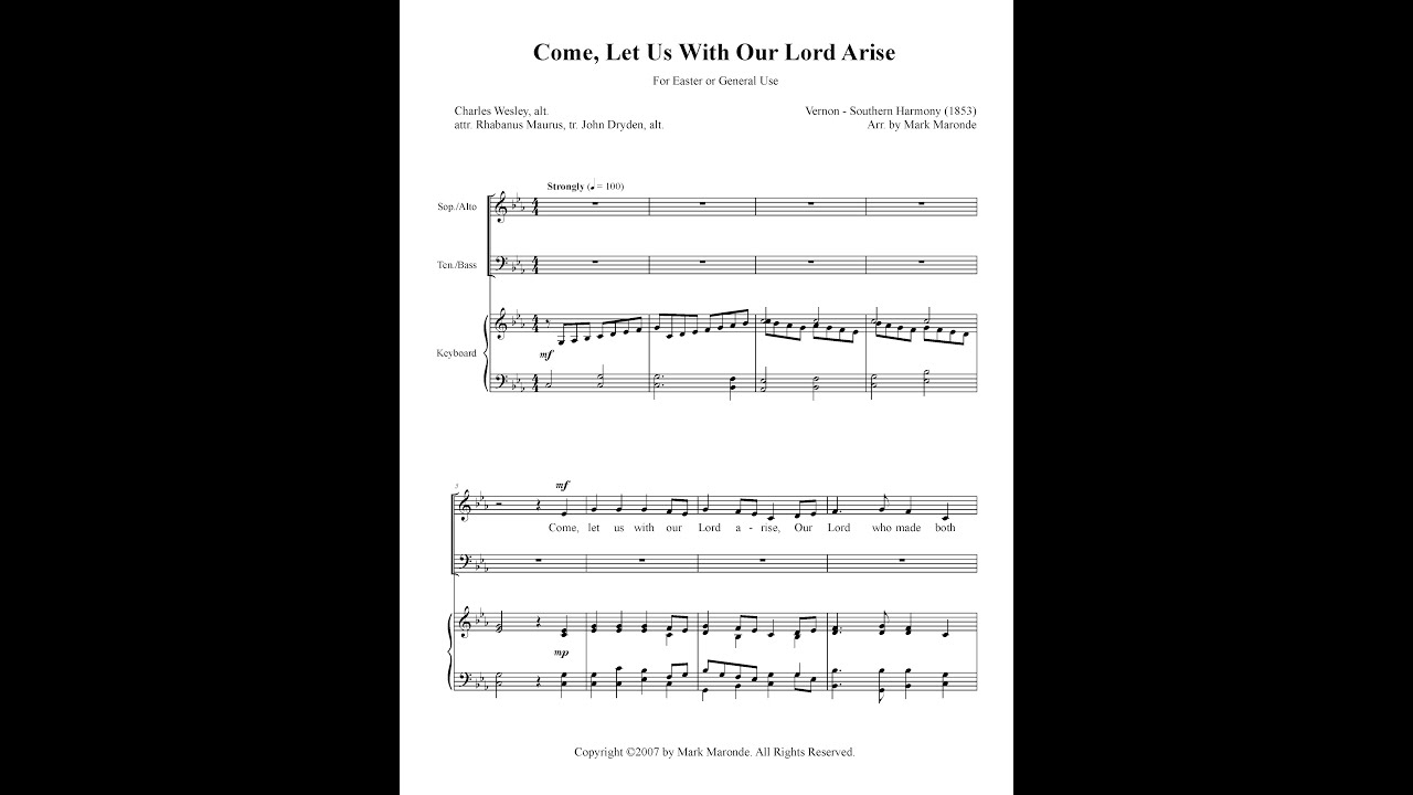 Come Let Us With Our Lord Arise