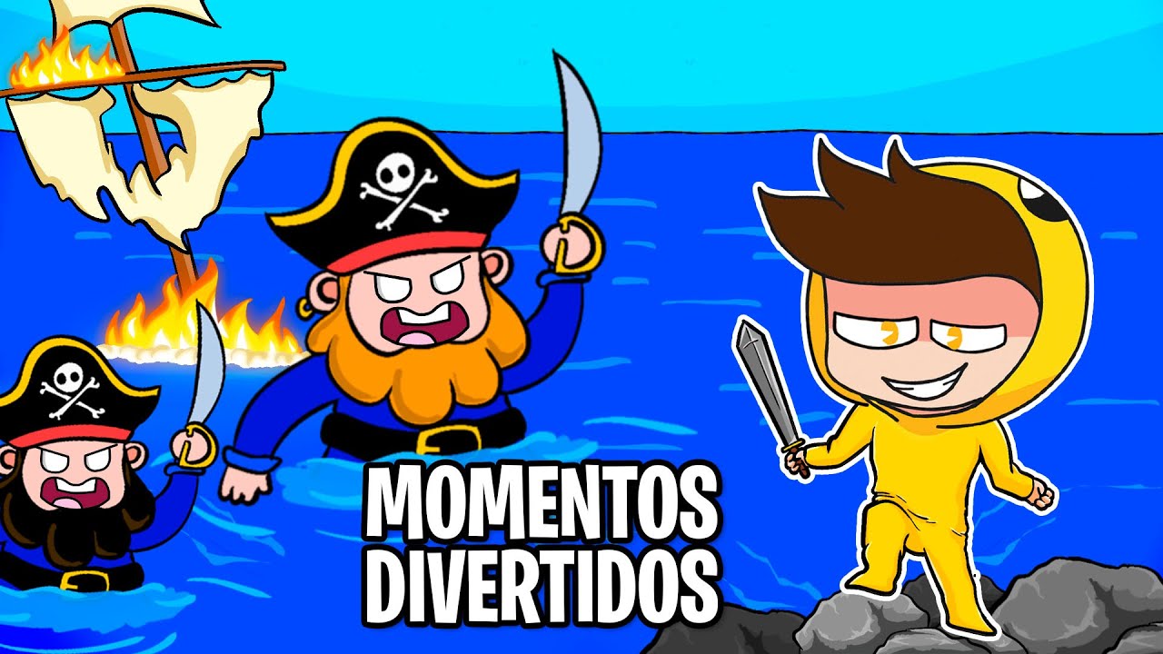 El ATAQUE de los PIRATAS - MOMENTOS DIVERTIDOS 🌊😳💥