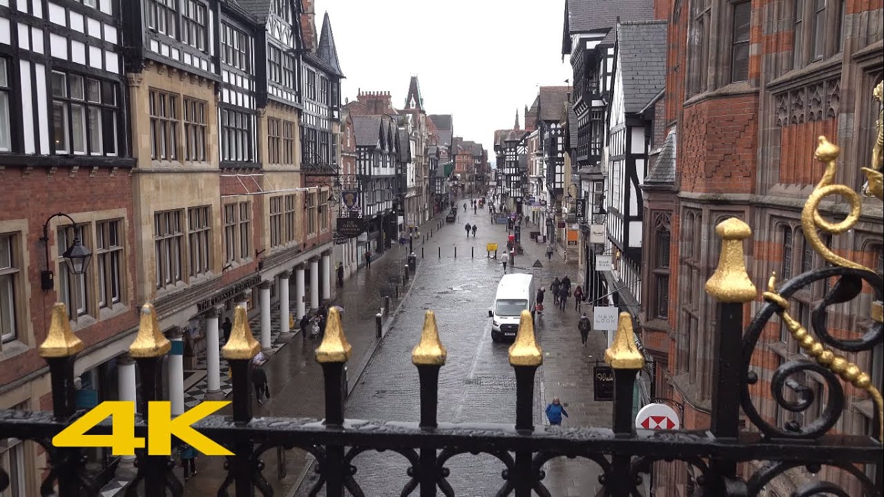 Chester Walk: City Centre【4K】