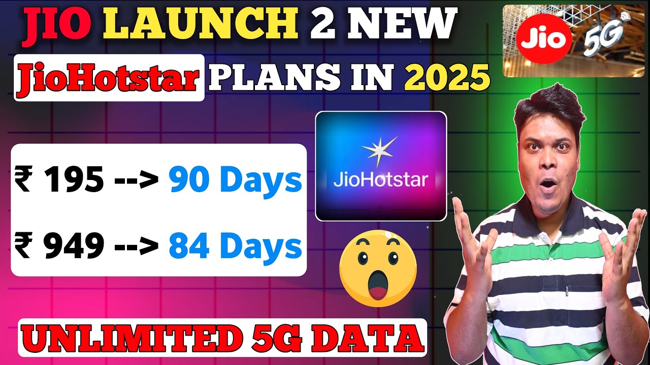 195 Jio Plan Details | 949 Jio Plan Details | Jio Hotstar Recharge 2025