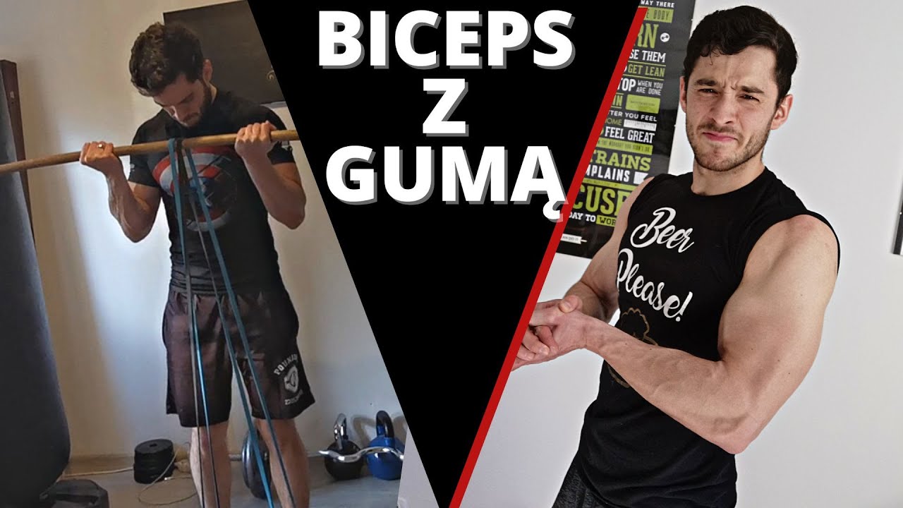 MASAKRA NA BICEPS Z GUMĄ TRENINGOWĄ