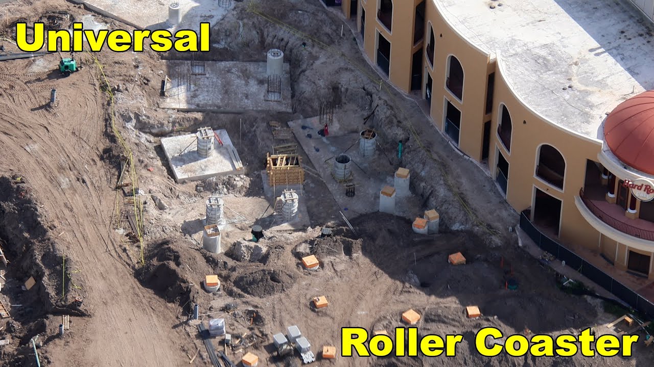 Roller coaster construction in Universal Studios Florida