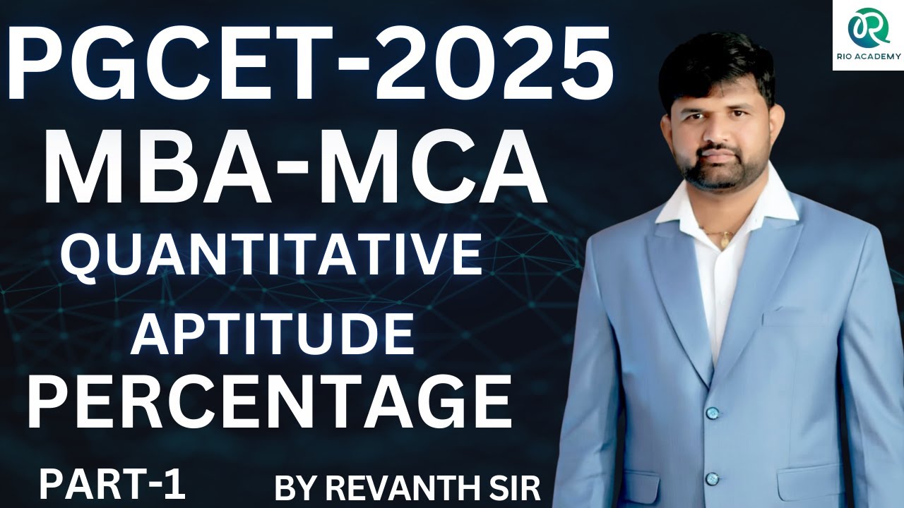 YUVA Batch: PGCET MBA - MCA 2025 | Percentage | Part-1  #pgcet2025