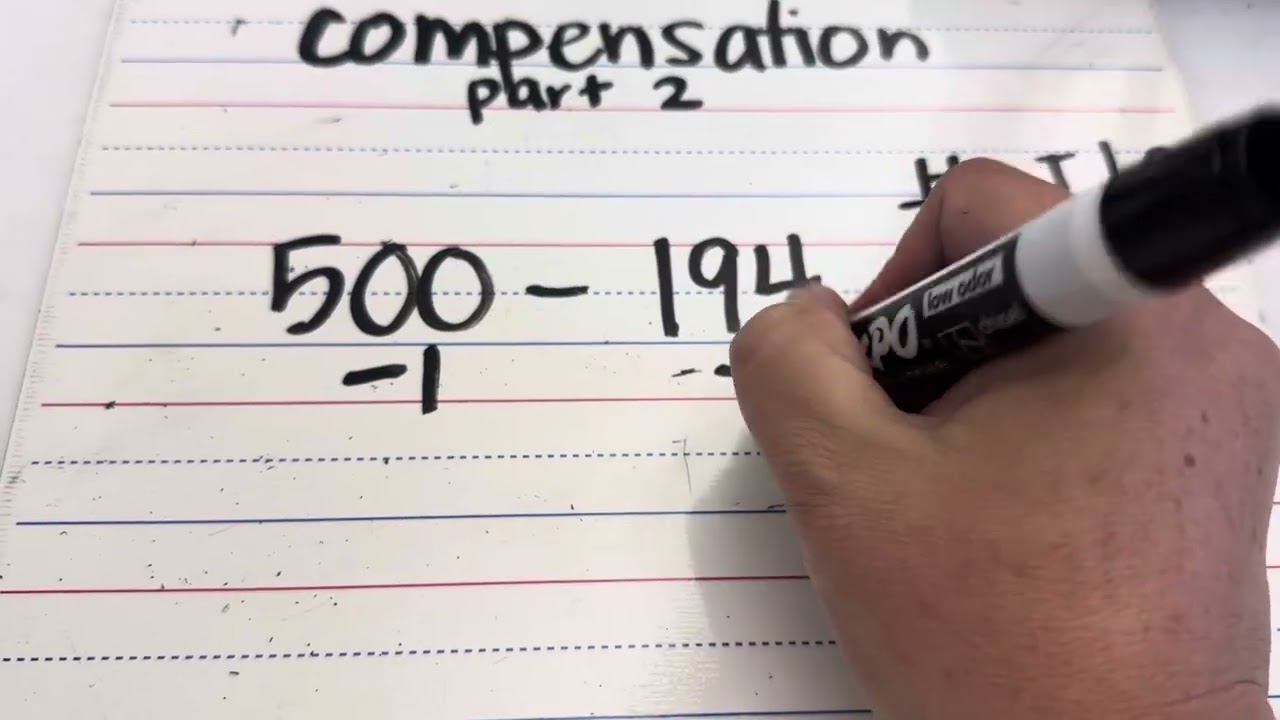 Compensation in subtraction (part 2) 