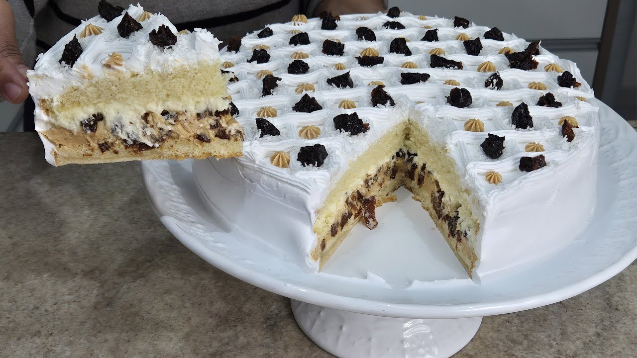 BOLO OLHO DE SOGRA / RECHEIO DOCE DE LEITE COM COCO E AMEIXA Q NÃO VAI AO FOGO / PRONTO EM MINUTOS