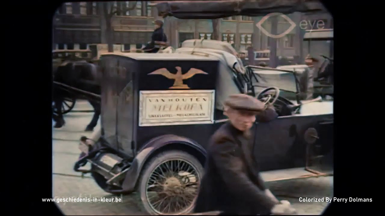 Straatbeeld van Utrecht in 1925 - Ingekleurd / Streets of Utrecht in 1925 - Colorized